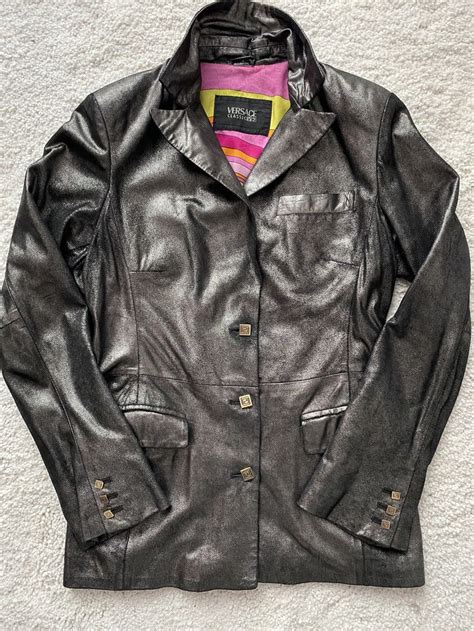 versace classic v2 leather jacket